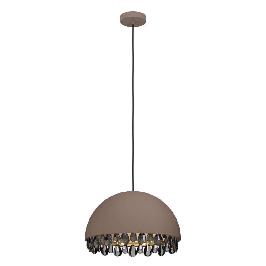 Eglo - Lustr na lanku 1xE27/40W/230V hnědá