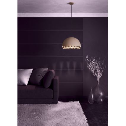 Eglo - Lustr na lanku 1xE27/40W/230V hnědá