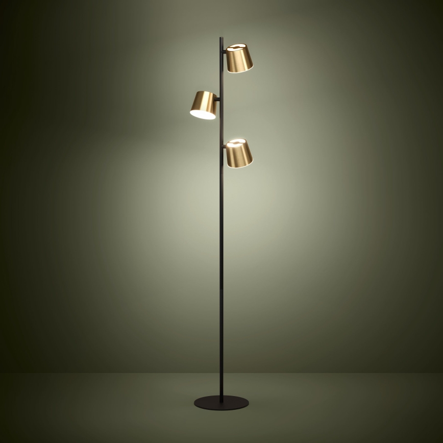 Eglo - LED Stojací lampa 3xGU10/4,6W/230V 3000K zlatá
