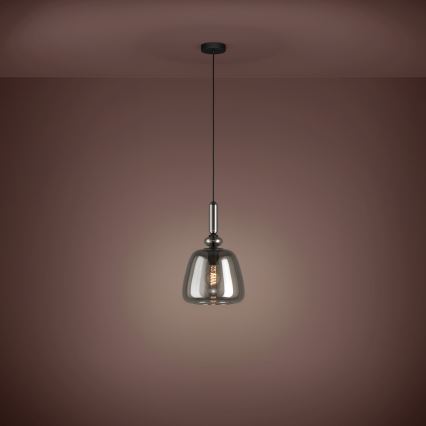 Eglo - Lustr na lanku 1xE27/40W/230V kouřová