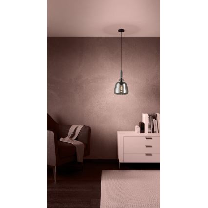Eglo - Lustr na lanku 1xE27/40W/230V kouřová