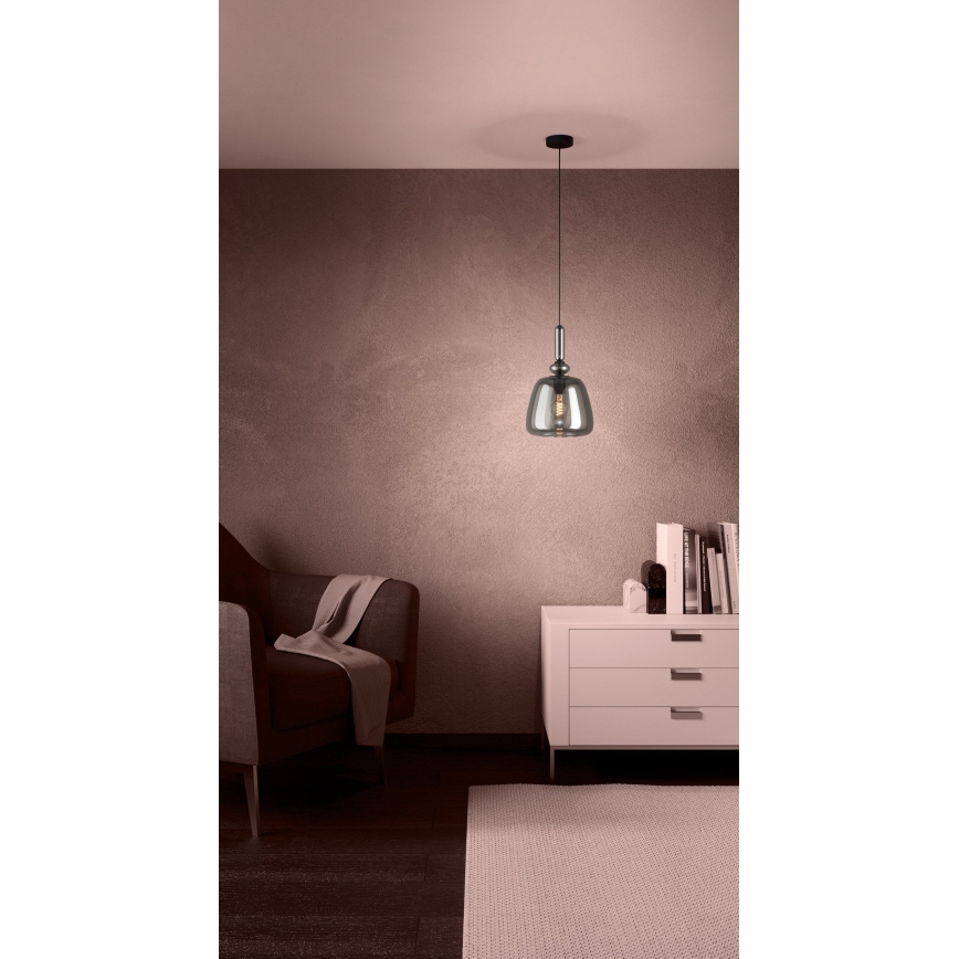 Eglo - Lustr na lanku 1xE27/40W/230V kouřová