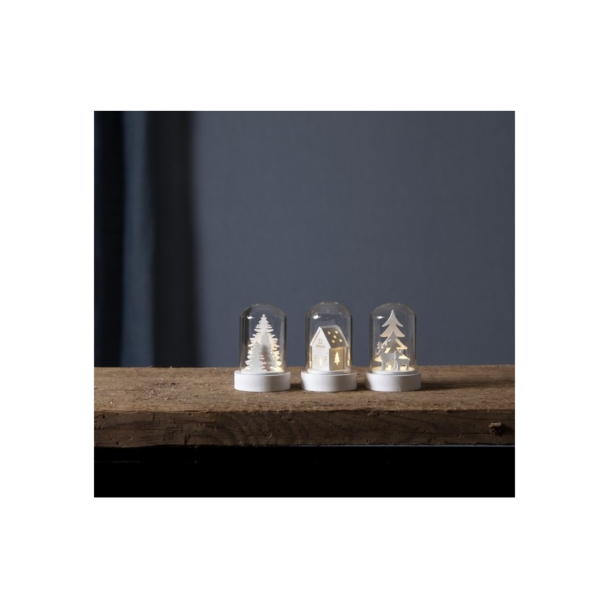 Eglo - SADA 3x LED Vánoční dekorace LED/0,06W/1xCR2032 bílá