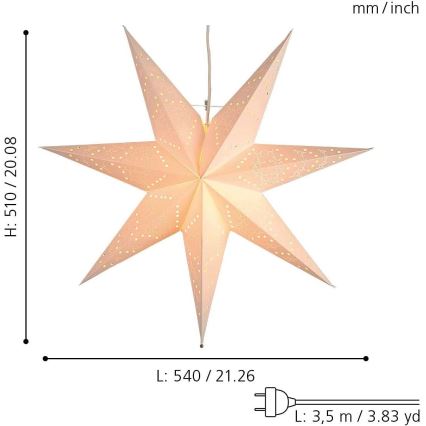 Eglo - Vánoční dekorace 1xE14/25W/230V 54 cm