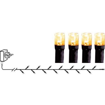 Eglo - LED Venkovní vánoční řetěz 180xLED 17,6m IP44 teplá bílá