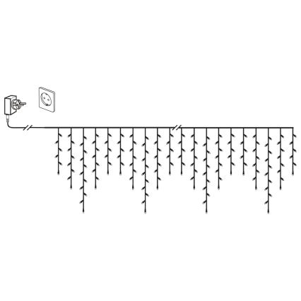 Eglo 410824 - LED Venkovní vánoční řetěz 480xLED/17x0,55m IP44 teplá bílá