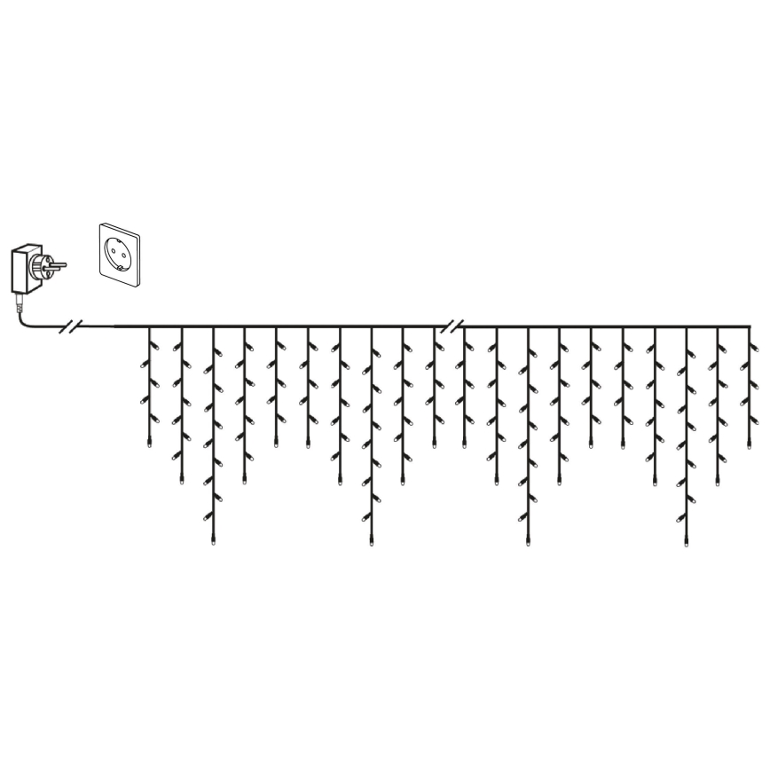Eglo 410824 - LED Venkovní vánoční řetěz 480xLED/17x0,55m IP44 teplá bílá