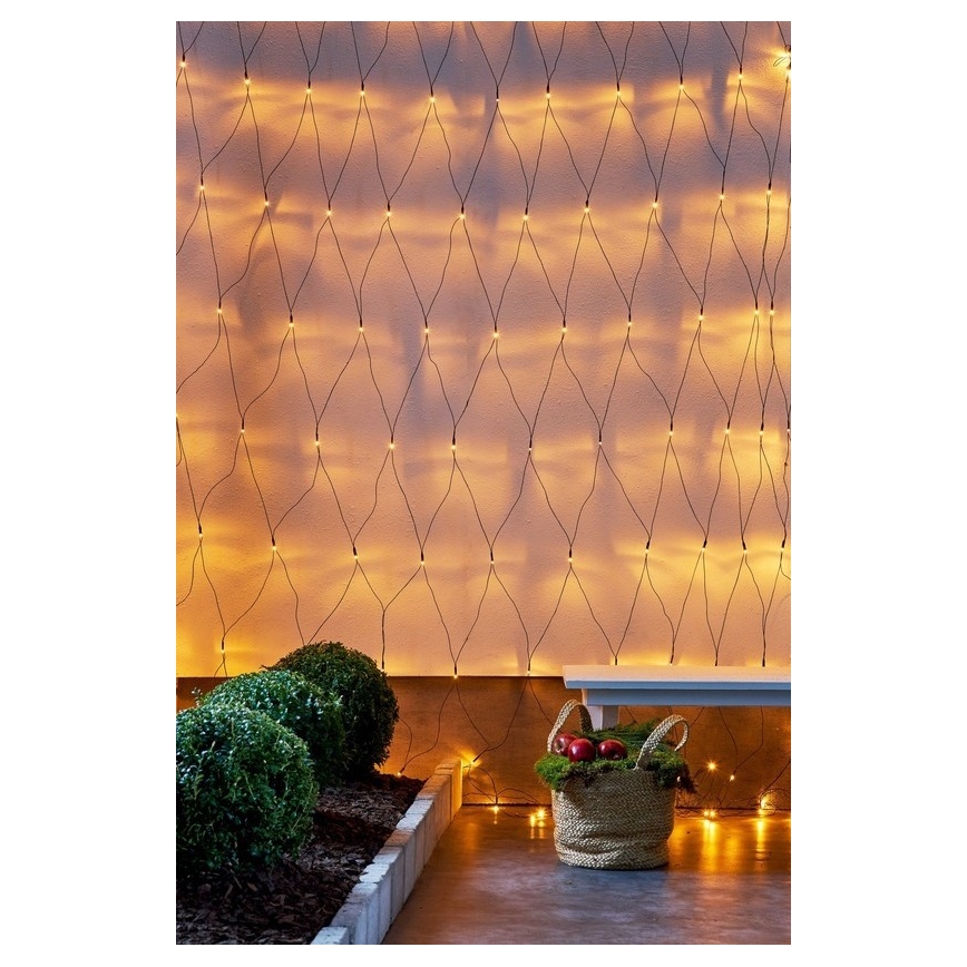 Eglo - LED Venkovní vánoční řetěz 160xLED 2m IP44 teplá bílá