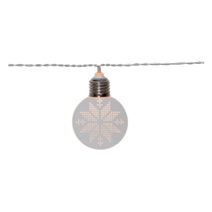 Eglo 411112 - LED Vánoční řetěz ORNAMENT 10xLED/3xAA 1,8m teplá bílá