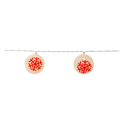 Eglo 411113 - LED Vánoční řetěz ORNAMENT 10xLED/3xAA 1,65m teplá bílá