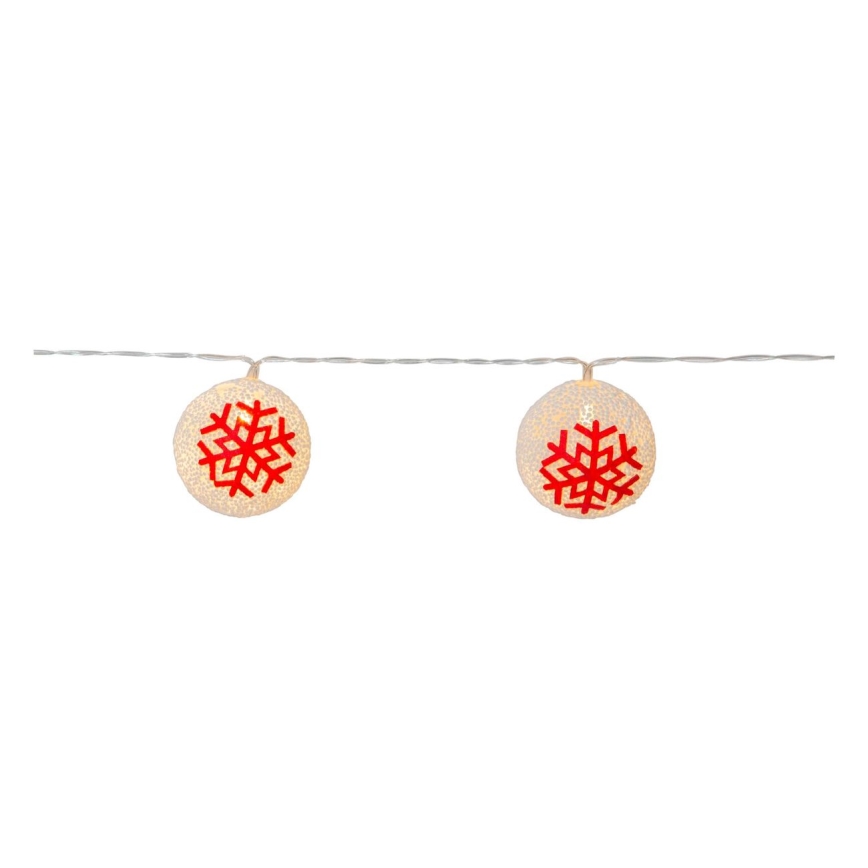 Eglo 411113 - LED Vánoční řetěz ORNAMENT 10xLED/3xAA 1,65m teplá bílá