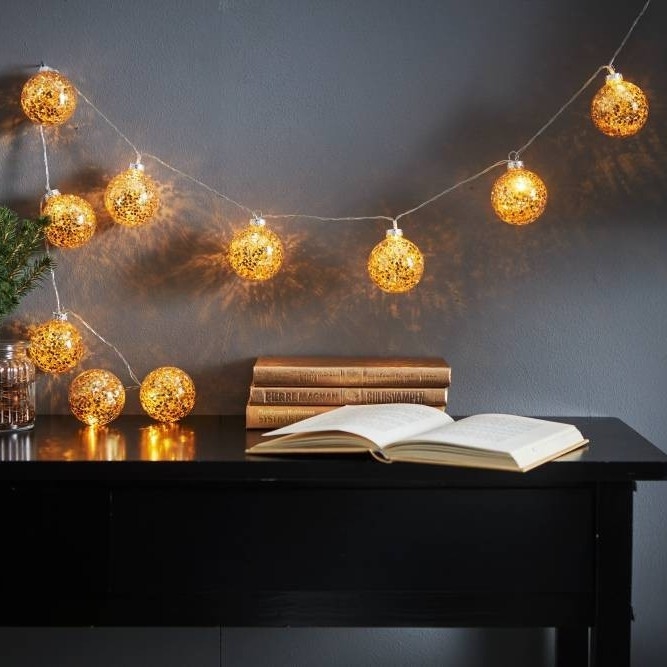 Eglo 411115 -  LED Dekorační řetěz GLITTER 10xLED/2xAA 1,3m teplá bílá