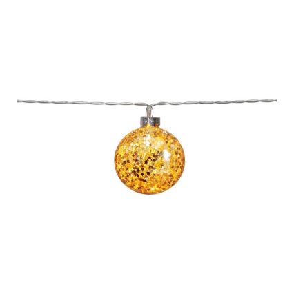 Eglo 411115 -  LED Dekorační řetěz GLITTER 10xLED/2xAA 1,3m teplá bílá