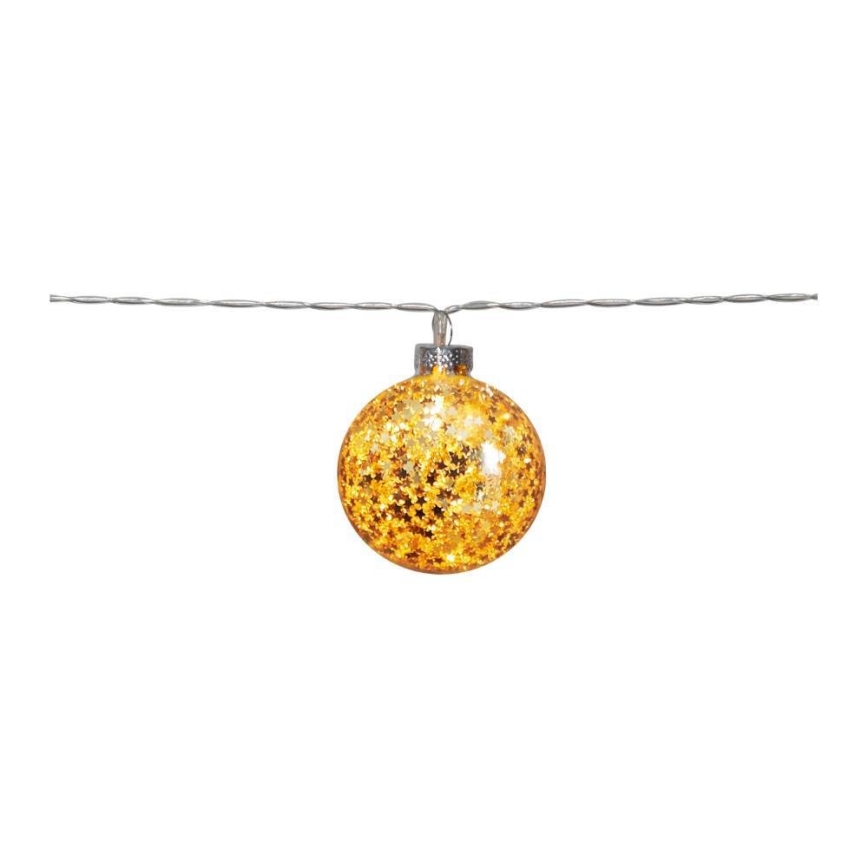 Eglo 411115 -  LED Dekorační řetěz GLITTER 10xLED/2xAA 1,3m teplá bílá