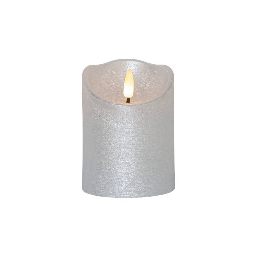 Eglo 411502 - LED Svíčka FLAMME RUSTIC LED/2xAA stříbrná