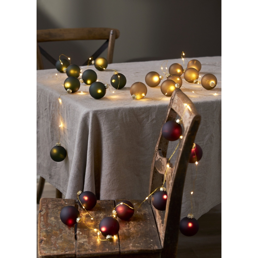 Eglo 411559 - Dekorační řetěz BLISS 22xLED/3xAA 1,6m teplá bílá