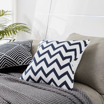 Eglo 420014 - Dekorační polštář CHEVERY 45x45 cm černá/bílá