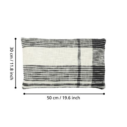 Eglo 420062 - Dekorační polštář CHEVERY 30x50 cm krémová/černá