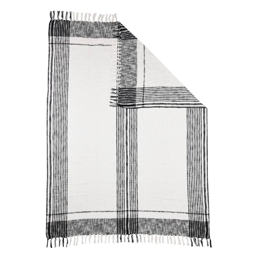 Eglo 420063 - Přehoz na postel CHEVERY 170x130 cm bílá/šedá