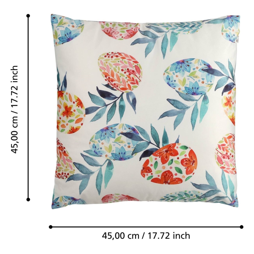 Eglo 420101 - Dekorační polštář GEBENG 45x45 cm modrá/červená