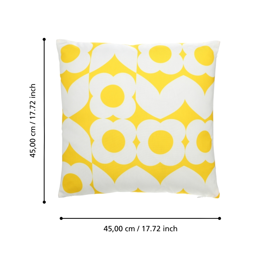 Eglo 420245 - Dekorační polštář TSUNAN 45x45 cm žlutá