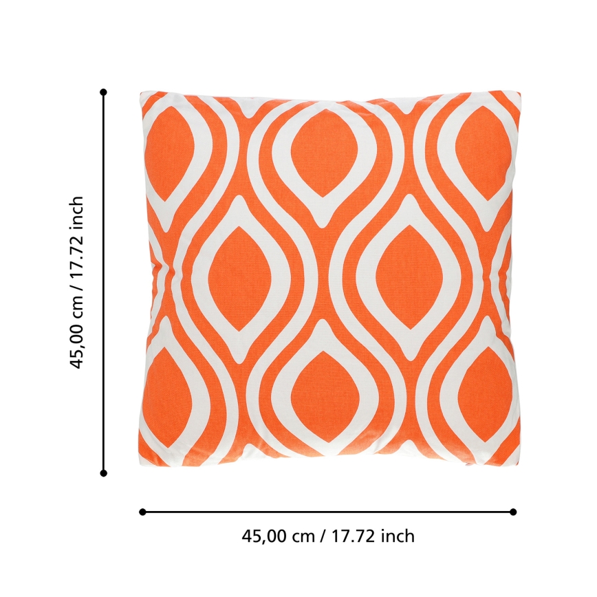 Eglo 420295 - Dekorační polštář CHEVERY 45x45 cm oranžová