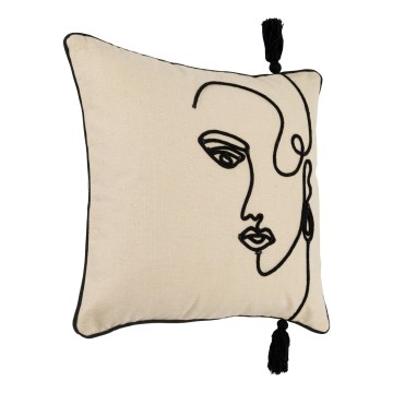 Eglo 420329 - Dekorační polštář CHEVERY 45x45 cm krémová/černá