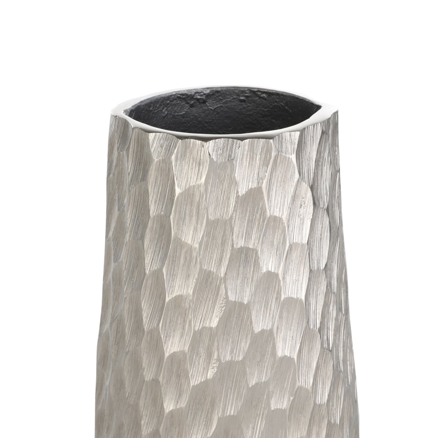 Eglo - Kovová váza 40,5x14 cm stříbrná