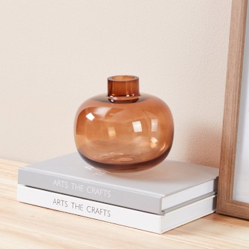 Eglo 421213 - Skleněná váza SIRANANA 11,8x13 cm hnědá/kouřová