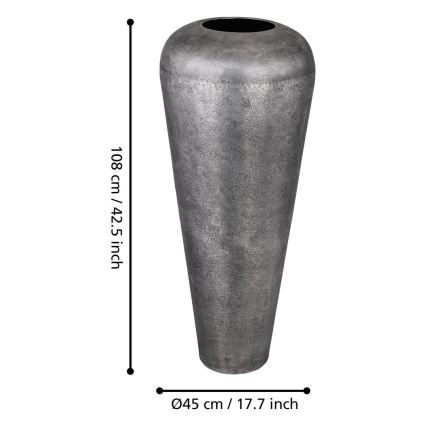 Eglo 421336 - Kovová váza MIYAZAKI 108x45 cm šedá