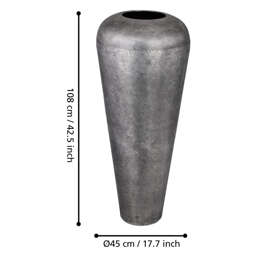 Eglo 421336 - Kovová váza MIYAZAKI 108x45 cm šedá