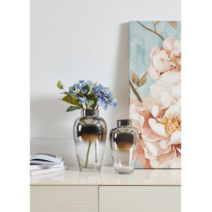 Eglo 421359 - Skleněná váza KENYASI 27x15,5 cm lesklý chrom