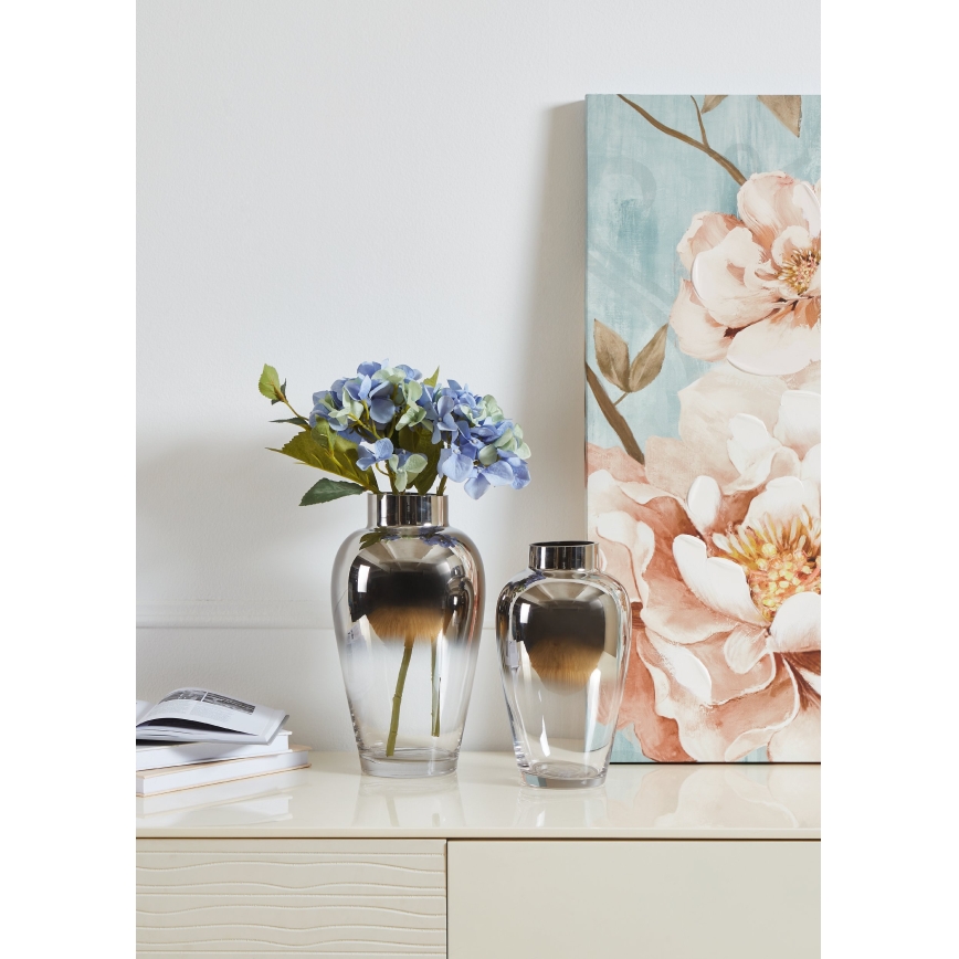 Eglo 421359 - Skleněná váza KENYASI 27x15,5 cm lesklý chrom