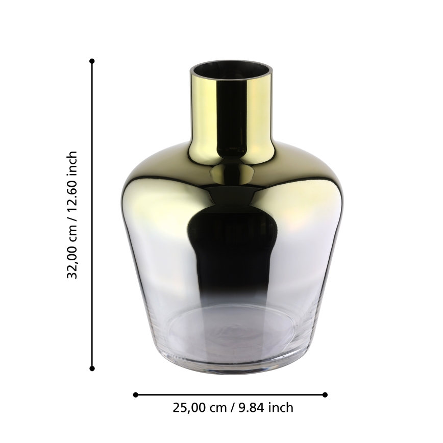 Eglo 421368 - Skleněná váza SAMUNTAI 32x25 cm zlatá