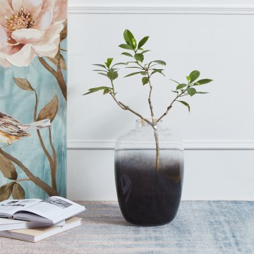 Eglo 421392 - Skleněná váza CULASI 35,5x24,5 cm černá/kouřová