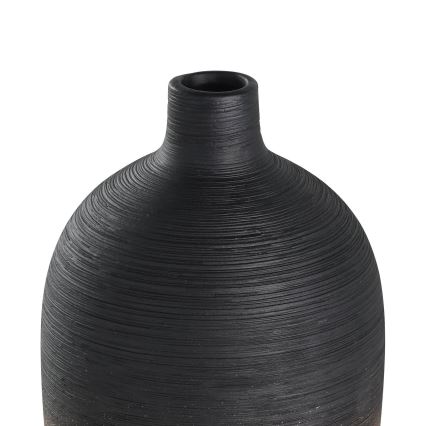 Eglo - Keramická váza 28x12,5 cm černá/zlatá
