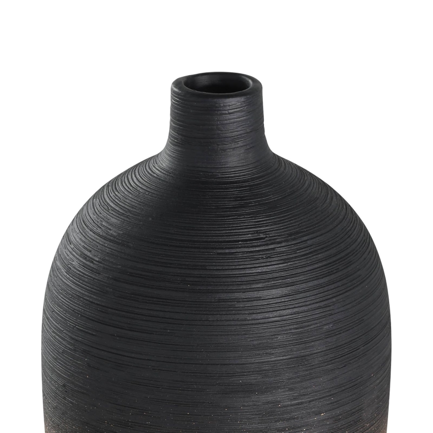 Eglo - Keramická váza 28x12,5 cm černá/zlatá