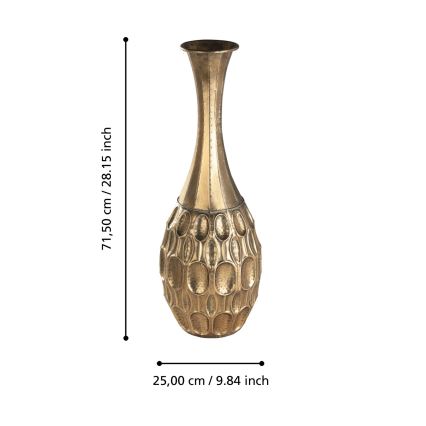 Eglo 421633 - Kovová váza LENGGENG 71,5x25 cm zlatá
