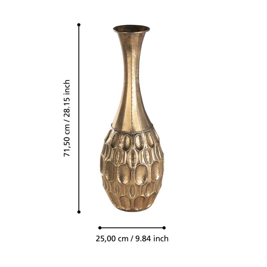 Eglo 421633 - Kovová váza LENGGENG 71,5x25 cm zlatá