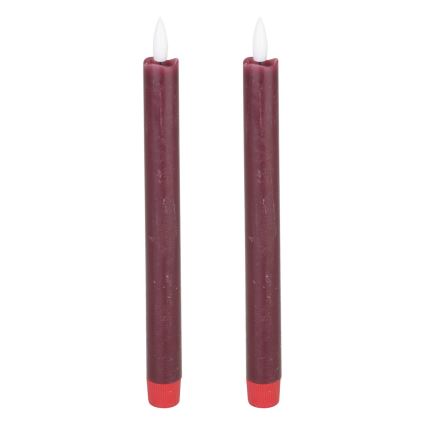 Eglo - SADA 2x LED Svíčka LED/1xAAA 24,5 cm červená