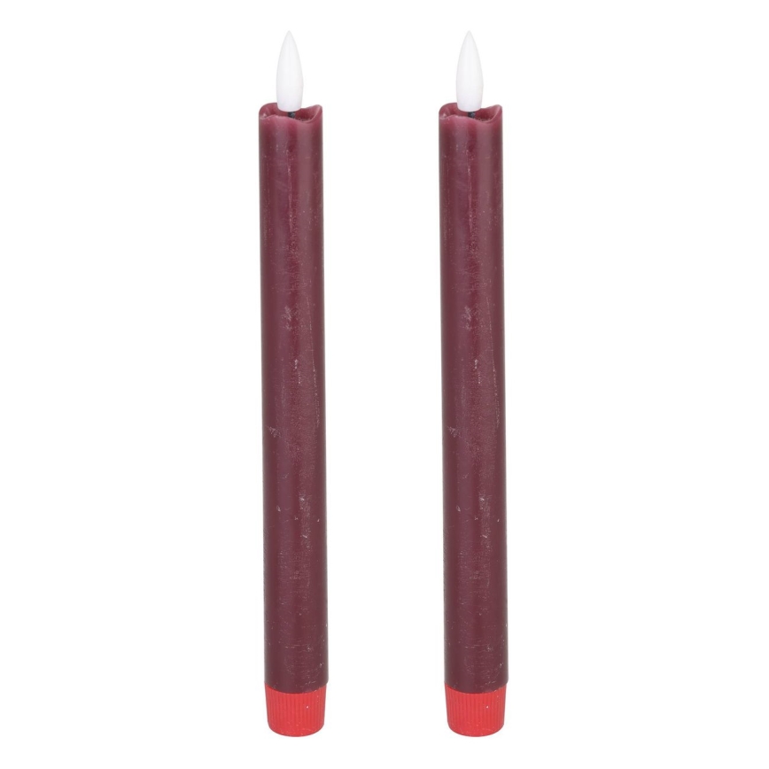 Eglo - SADA 2x LED Svíčka LED/1xAAA 24,5 cm červená