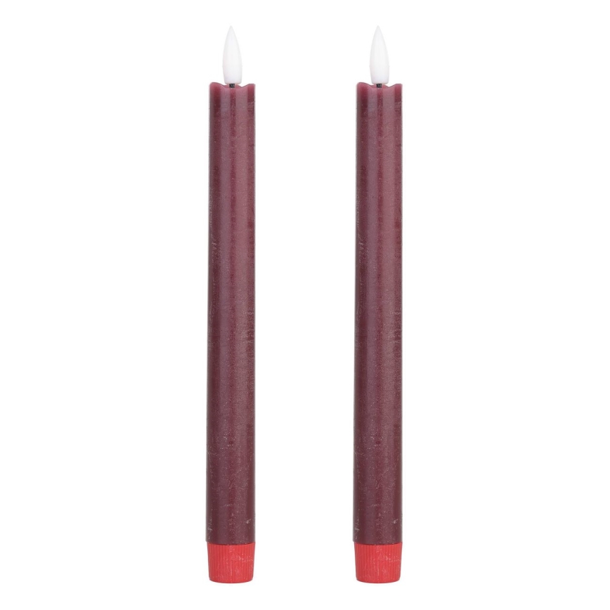 Eglo - SADA 2x LED Svíčka LED/1xAAA 24,5 cm červená