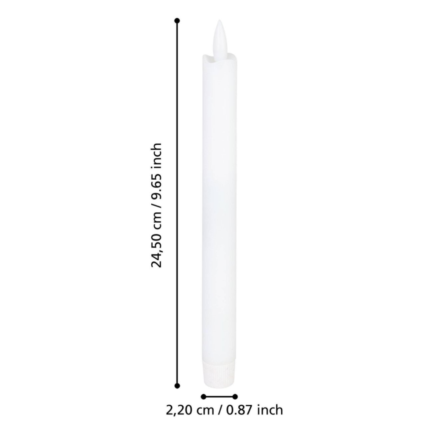 Eglo - SADA 2x LED Svíčka LED/1xAAA 24,5 cm bílá