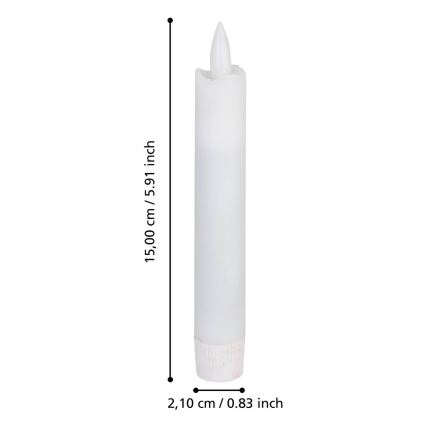 Eglo - SADA 2x LED Svíčka LED/1xAAA 15 cm bílá