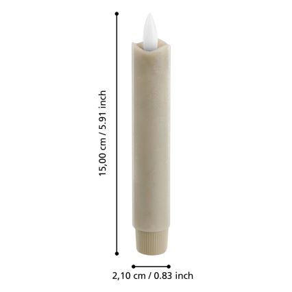 Eglo - SADA 2x LED Svíčka LED/1xAAA 15 cm béžová