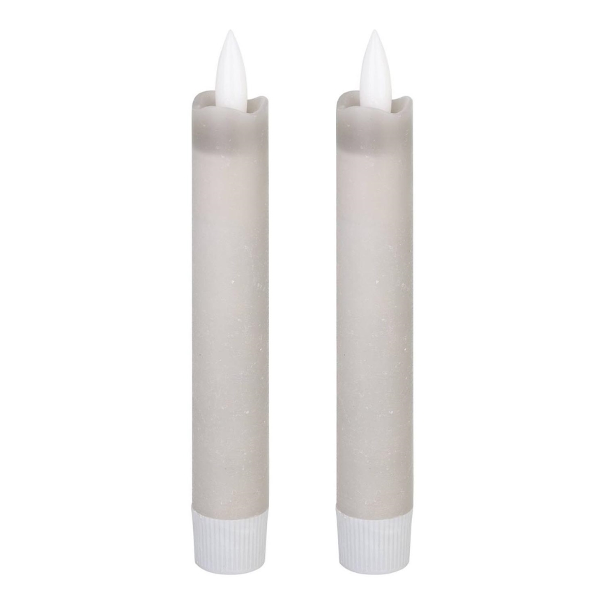 Eglo 422223 - SADA 2x LED Svíčka ANTANABE LED/1xAAA 15 cm šedá
