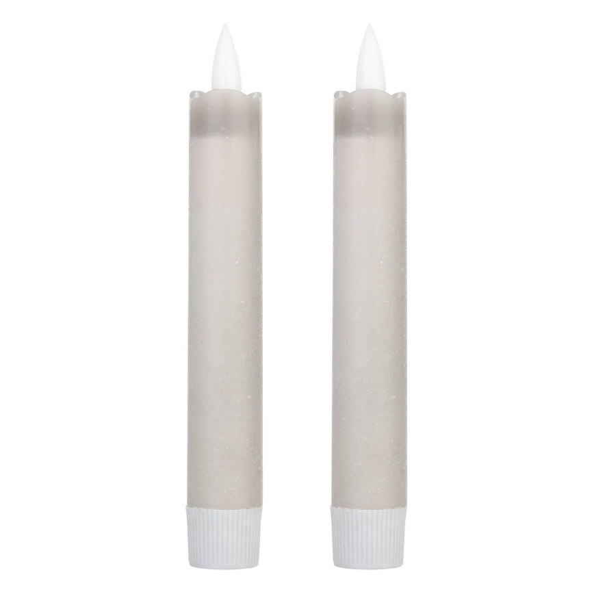 Eglo 422223 - SADA 2x LED Svíčka ANTANABE LED/1xAAA 15 cm šedá