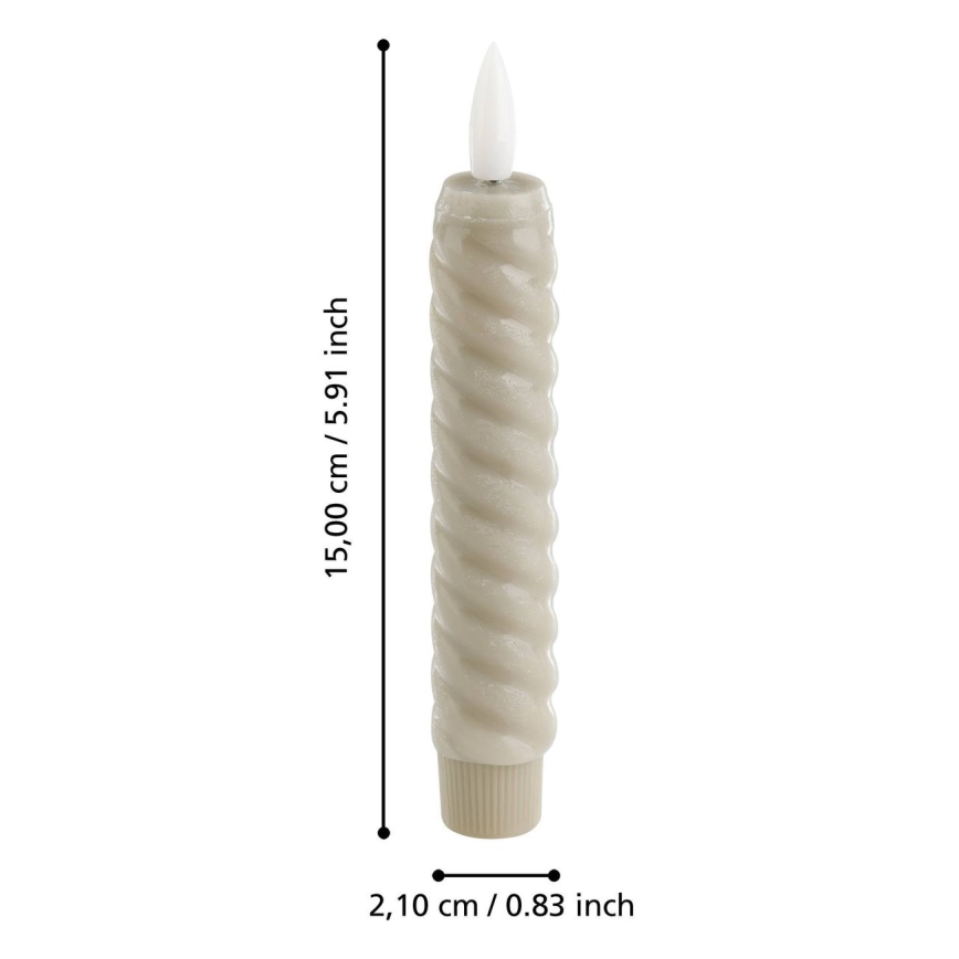 Eglo - SADA 2x LED Svíčka LED/1xAAA 15 cm béžová