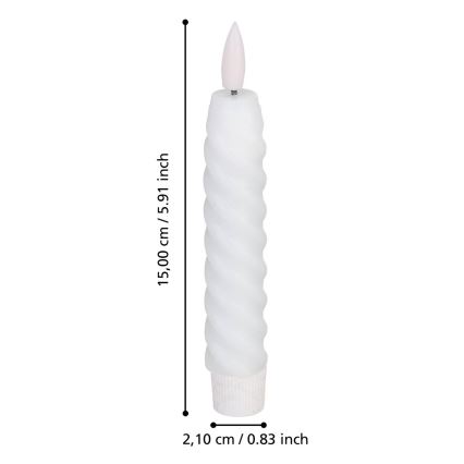 Eglo - SADA 2x LED Svíčka LED/1xAAA 15 cm bílá