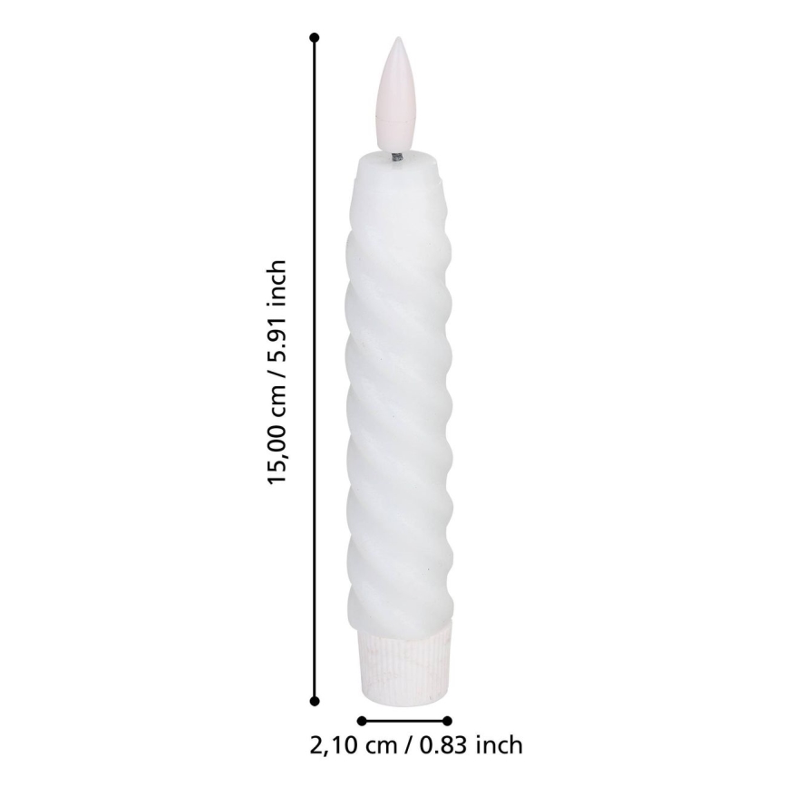 Eglo - SADA 2x LED Svíčka LED/1xAAA 15 cm bílá